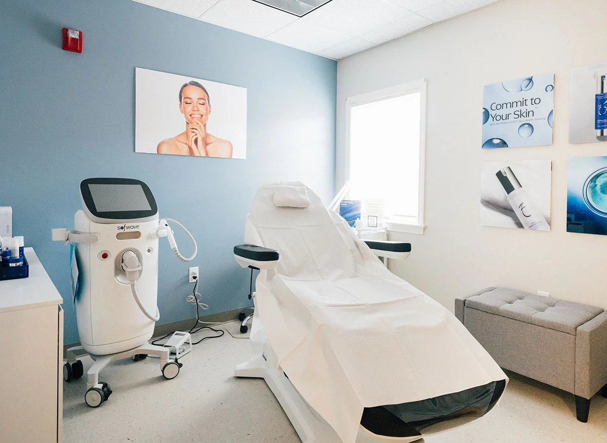 Non-surgical procedure room at Seacoast Plastic Surgery in New Hampshire
